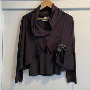 NWT Spazio Moda Womens‎ 2 Piece Set Dark Brown Beaded Tank Top Overlay Jacket